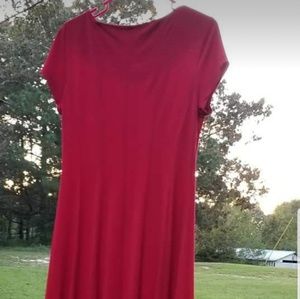 Bright medium red dress